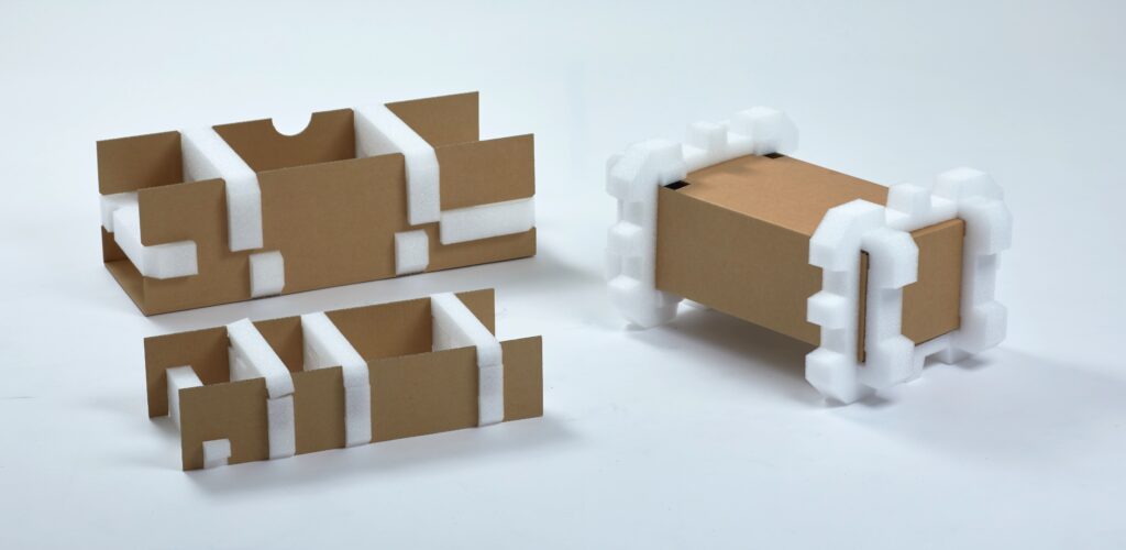 発泡緩衝材使用量削減を目的とした包装設計