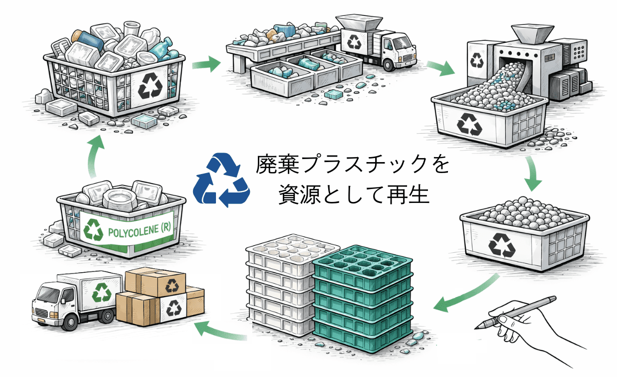 廃棄プラスチックを循環資源として活用していくイメージ